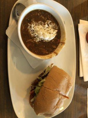 1/2 po boy and gumbo