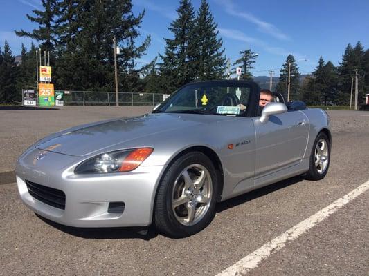 Driving through the Columbia River Gorge on a nice spring day.