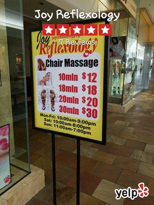 The prices are reasonable and masseuses are ready when you are.