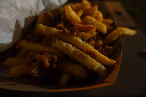 Parmesan fries with bacon