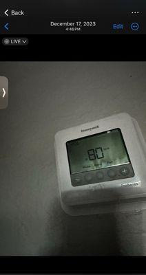 Thermostat in december "winter weather"