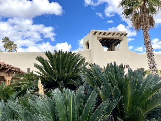 Santa Fe Square Courtyard at Tanyque Verde and Sabino Canyon Rd, Tucson. Enter through the courtyard to find Yoga Oasis East!