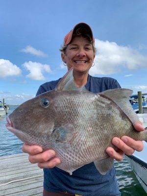 Triggerfish are a nice mix in the fishing.