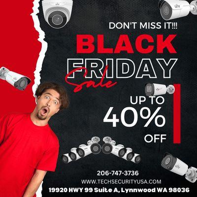 Black Friday - discount up to 40% on our cameras! Order now and save.