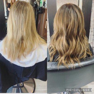 From blonde to honey brown by Jamie cripe