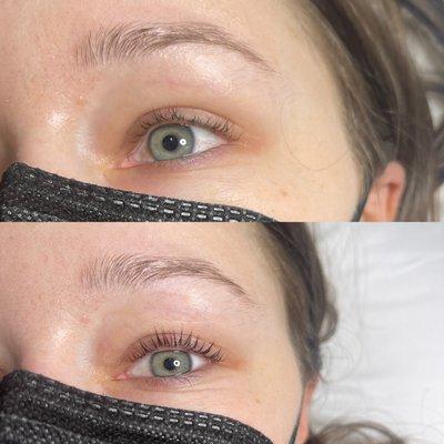 Beautiful lash lift results