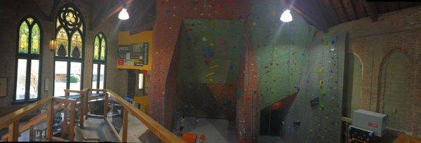 Amazing old church building converted into a indoor rock climbing gym