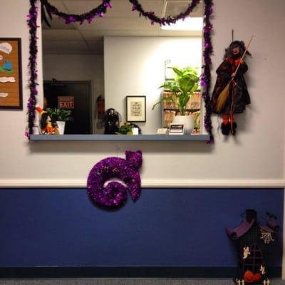 the office is all dressed for Halloween :)