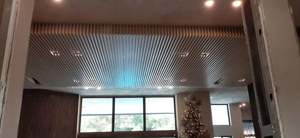 Recent Slat ceiling fabrication and installation Project.