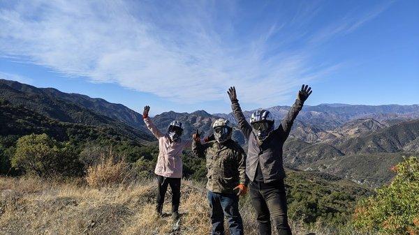 Jorge told us to get off the ATVs and took this photo of us with the cool mountain background