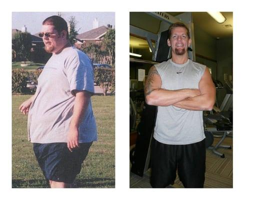 Jay Moody 130 pounds in 1 year, 90 pounds off in 1st 6 months.