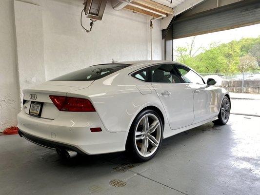 Audi s7 getting the complete inside and out full detail package