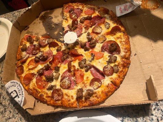 Montagues All Meat Marvel Pizza