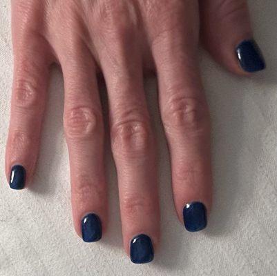 Liquid gel manicure.