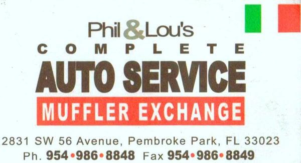 Phil & Lou's Complete Auto Service .