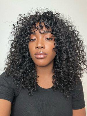 Full sewin using CTzGlam deep curly bundles