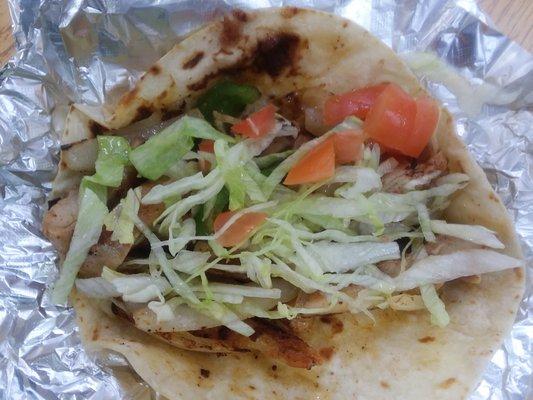 The Chicken Fajita Taco. Nice choice.