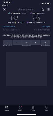 Speedtest on wifi