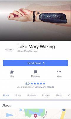 "Like" Lake Mary Waxing on Facebook to receive exclusive offers and promotions for your future wax services!