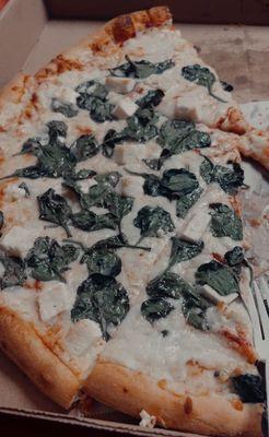 Spinach and feta pizza