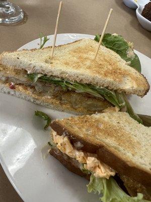 Fried green tomato pimento BLT