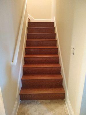 Hardwood staircase