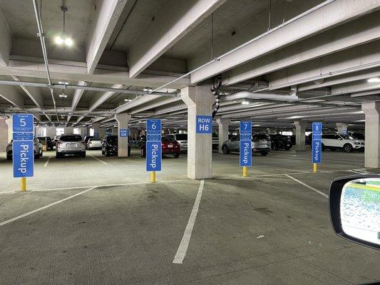 Large drive-in pick-up area in the back.