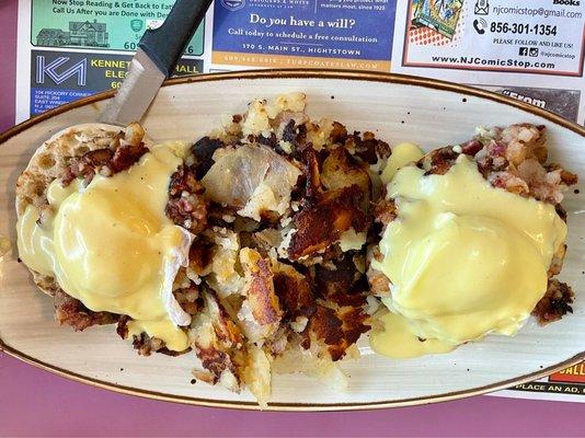 Eggs Benedict with Corned Beef Hash