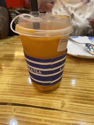 Thai Tea With Coconut Jelly