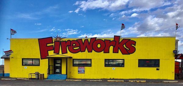 Wholesale Fireworks store front in Laramie, WY