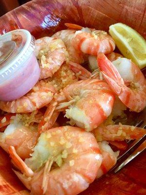 Garlic steamed shrimp!