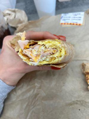 turkey egg cheese wrap