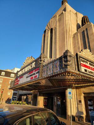 Outside marquee.