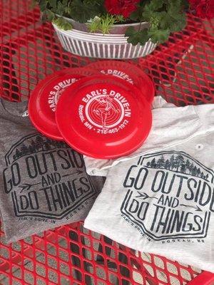 Long sleeve adult t-shirt $30. Earl's Frisbee $5.