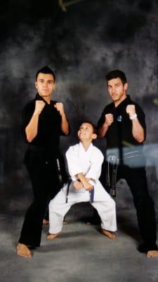 Bear Loebe and Andy Brett with student Mychael Hernandez  September 2014 Best Karate  School in Houston Worth every dollar spent