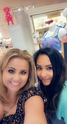 Me & Yvette! I think she bought that bra behind us on the mannequin. The sports bras are really soft. (& on sale!)