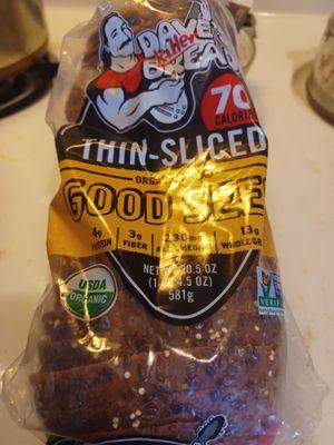 Thin sliced seeded bread