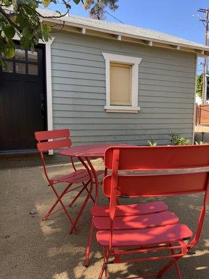 Ever sit under a fig tree next to a carriage house in a beautiful garden setting?