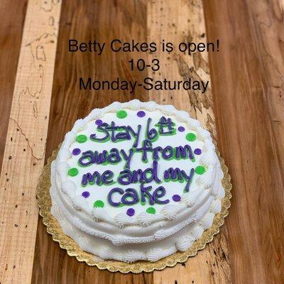 Betty Cakes responds to Covid-19