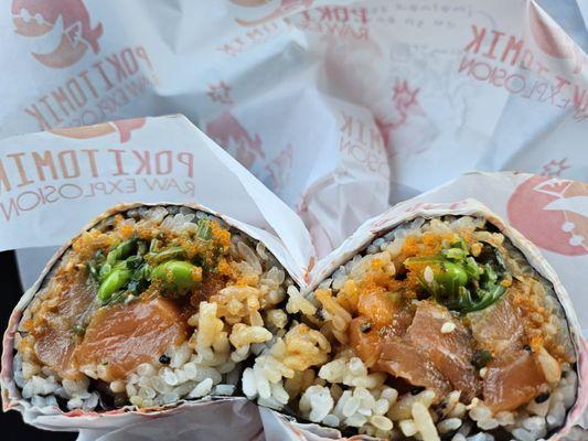 Customized 3 protein sushi burrito