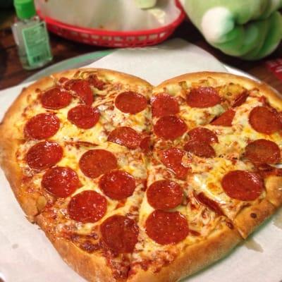 Heart shaped pizza!