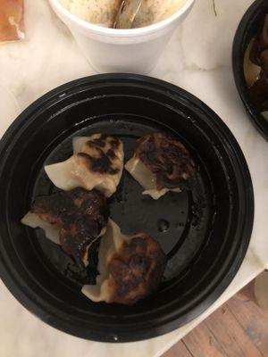 Pan fried pot stickers