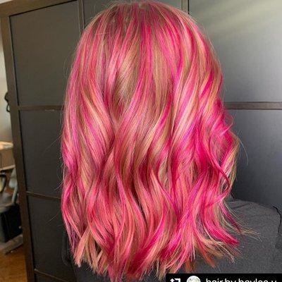 Pink highlights