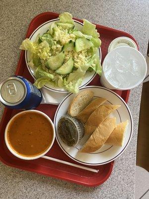 Combo House Salad and Creamy Tomato Bisque