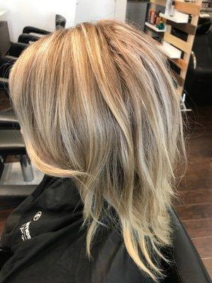 OXY BALAYAGE/ shaggy cut .  By Jean Marie.