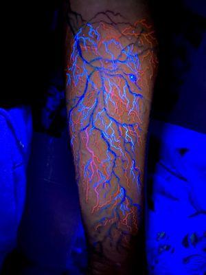 We offer UV reactive Tattoos. Done by Humo