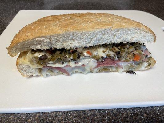 Muffuletta to go. Just heat up at home.