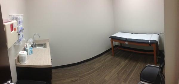 One of the spacious exam rooms