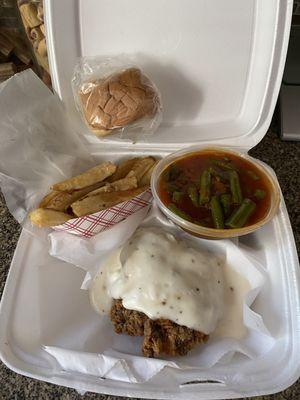 Chicken fried steak meal