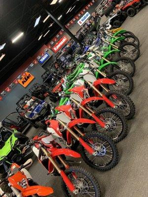 Dirt bike showroom